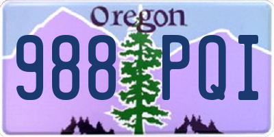 OR license plate 988PQI