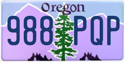 OR license plate 988PQP