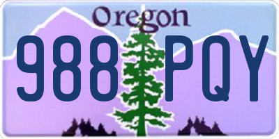 OR license plate 988PQY