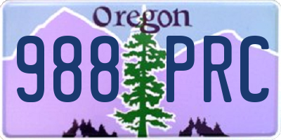 OR license plate 988PRC