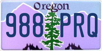 OR license plate 988PRQ