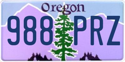 OR license plate 988PRZ