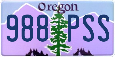 OR license plate 988PSS