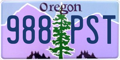 OR license plate 988PST