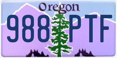 OR license plate 988PTF