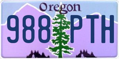 OR license plate 988PTH