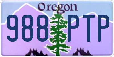 OR license plate 988PTP