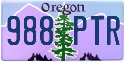 OR license plate 988PTR