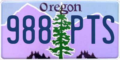 OR license plate 988PTS