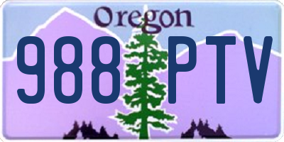 OR license plate 988PTV