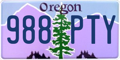 OR license plate 988PTY