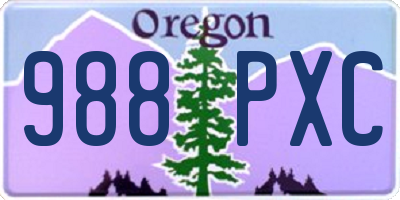 OR license plate 988PXC