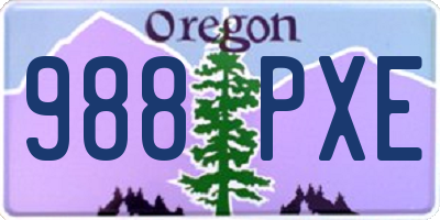 OR license plate 988PXE