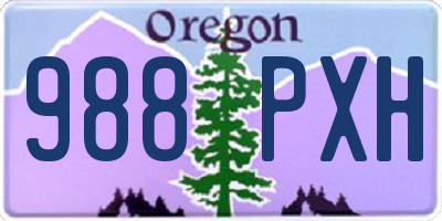 OR license plate 988PXH