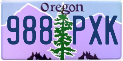 OR license plate 988PXK