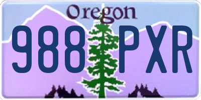 OR license plate 988PXR