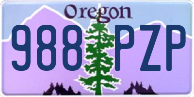 OR license plate 988PZP