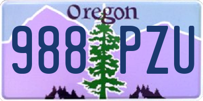 OR license plate 988PZU