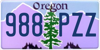 OR license plate 988PZZ