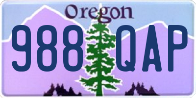OR license plate 988QAP