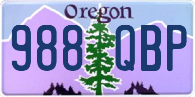 OR license plate 988QBP