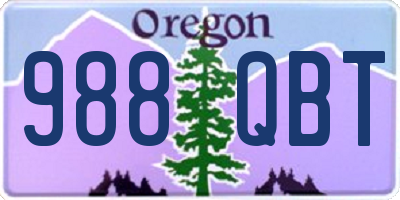 OR license plate 988QBT