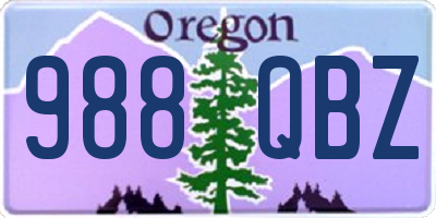 OR license plate 988QBZ