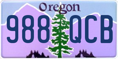 OR license plate 988QCB