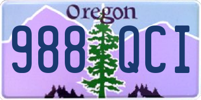 OR license plate 988QCI