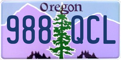 OR license plate 988QCL