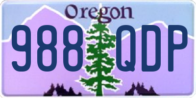 OR license plate 988QDP