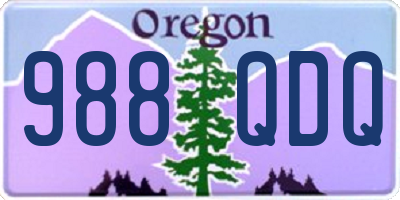 OR license plate 988QDQ