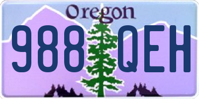 OR license plate 988QEH