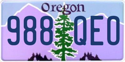OR license plate 988QEO
