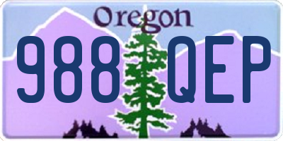 OR license plate 988QEP