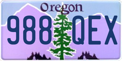 OR license plate 988QEX