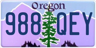 OR license plate 988QEY