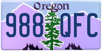 OR license plate 988QFC