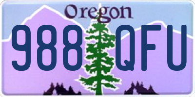OR license plate 988QFU