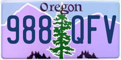 OR license plate 988QFV