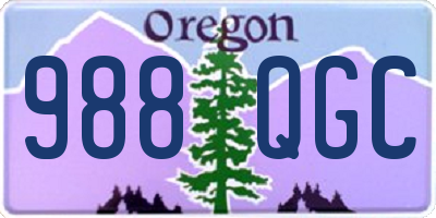 OR license plate 988QGC