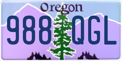 OR license plate 988QGL