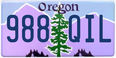 OR license plate 988QIL