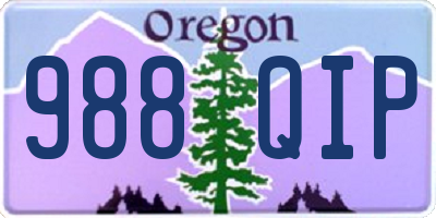 OR license plate 988QIP