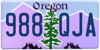 OR license plate 988QJA