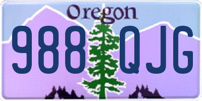 OR license plate 988QJG