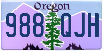 OR license plate 988QJH
