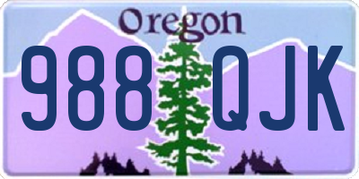 OR license plate 988QJK