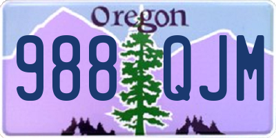 OR license plate 988QJM