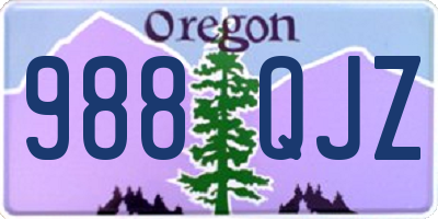 OR license plate 988QJZ